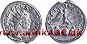 Romersk sølvmønt indført 214 e.Kr. af Caracalla, eller som han hed: Marcus Aurelius Antonius