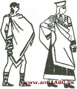 sagum (latin) svær soldaterkappe af groft klæde