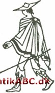  rundskåren eller rektangulær kappe brugt af græske ryttere