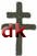   kors med to tværbjælker, eller et lige og et skråtstillet græsk kors lagt over hinanden