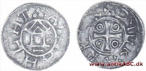 Denar udmøntet under Otto III Adelheid (991-997)