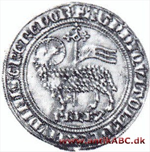 Fransk guldmønt, der første gang er præget i jan. 1310 under Philippe IV Le bel 