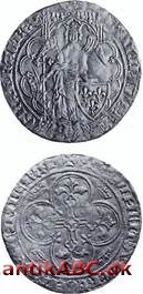 Fransk guldmønt som har sit navn »gylden engel« fra motivet, der viste ærkeenglen Michael sammen med en drage