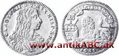 Mønter præget af Karl I af Anjou fra 1278 i Neapel, Brindisi og Messina for kongeriget Sicilien