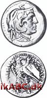 Karakteristisk træk på et antal antikke mønter - hovedsagelig store bronzemønter