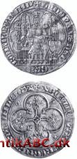 Fransk guldmønt udmøntet under Philippe IV le Bel i 1303-1306