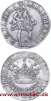 Benævnelse for Chr.4.ts danske dobbeltkrone 1618, 1619 og 1624, som oprindelig blev kaldt krone (corona danica)
