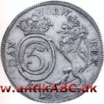 Navn på Chr.5's norske krone (4 mark) 1683, der på bagsiden afbilder dannebrogskorset 