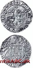 Spansk guldmønt også kaldet exelente de la granada, som første gang prægedes 1497 under Ferdinand og Isabella