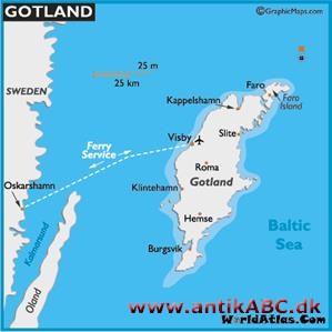 Svensk ø, som i længere perioder var i dansk besiddelse. Gotland indtager møntmæssigt en særstilling, idet utrolig mange fund af dirhemer (kufiske mønter)
