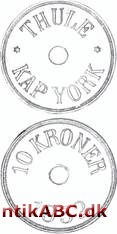 Fra 1800-tallets begyndelse har man brugt specielle pengesedler (anvisninger) for Grønland. I 1894 indførte Den kgl. Grønlandske Handel mønter