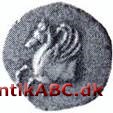 Græsk sølvmønt til en værdi af ½ drachme
