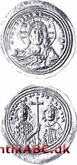Byzantinsk standard guldmønt også kaldt stamenon nosmisma indført under Nicephorus II (963-69)