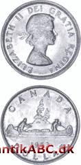 Canadisk 1 dollar mønt kendt under navnet voyageur-dollar og præget første gang 1935