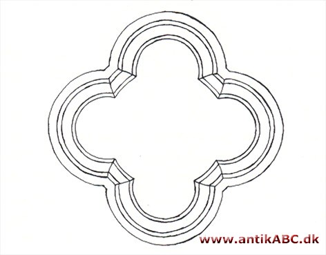 Firkløver i en cirkel, typisk gotisk ornament