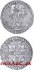 Flandersk guldmønt indført af Louis de Male (1346-1384)