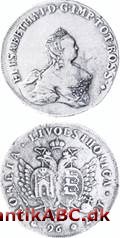 ukrainsk udmøntning under Elizabeth (1741-1761) i 1756-57 for Livonia og Estonia, dvs. det nuværende Estland og den nordlige del af Letland