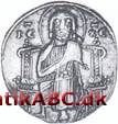 Venetiansk sølvmønt af groschentype (grossus venetianus) indført omkring år 1200