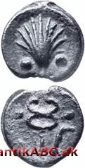 Sextans: Antik romersk bronzemønt med en værdi af 1/6 - as eller 2 unciae