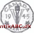 Morsetegn findes kun anvendt på en enkelt mønttype - den canadiske 5 cent af tombak fra 1943