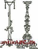 Stor lysestage, kan føres tilbage til oldtiden, hvor den var udført i marmor eller bronce. I middelalderen som regel med 7 arme eller ....