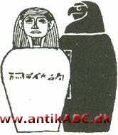 karnope (efter ægyptisk oldtidsby Kanopos) krukke til opbevaring af balsameret ligs indvolde