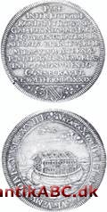 Beretningen om Noahs Ark på Ararat bjerget har allerede tidligt manifesteret sig på en mønt fra Apameia under Septimus Severus (193-211)