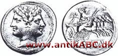 Betegnelser for forskellige sølvmønter, f.eks. didrachmer og denarer fra den romerske republiks tid
