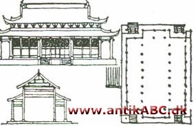 kondo (japansk gylden hal) hovedbygningen i japansk Buddhatempel
