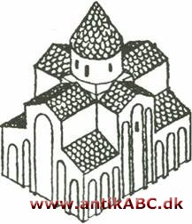 korskuppelkirke, med ligearmet græsk kors som grundplan og kuppel over korsskæringen