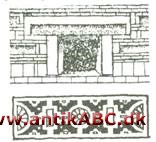 kassette (italiensk cassetta, lille kasse) fordybet, firkantet, rudeformet eller rundt felt i loft eller væg, på panel etc., ofte med roset i midten