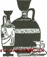 Vaseform fra det gl. Grækenland. Anvendt til olie eller parfume. Ofte prydet med dekorationer på hvid baggrund. 