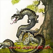 lindorm, oldnordisk slange, beslægtet med lind, bøjelig, kæmpestor, menneskeædende slange i nordisk folketro