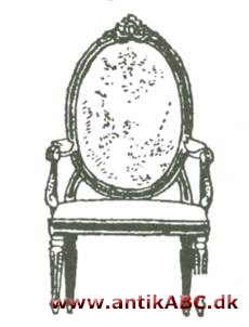 Louis seize (fransk Ludvig d. 16.s) stil = tidlig klassicisme