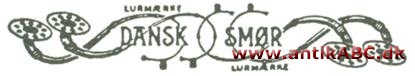 lurmærke, tegning af 4 sammenslyngede lurer; kvalitetsmærke for dansk smør, foreslået 1899 af Anders Nielsen, Svejstrup Østergård