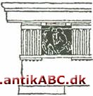 metope (af græsk meta, mellem og ope, åbning) firkantet plade mellem triglyfferne i den doriske frise
