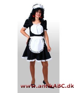 kappe, hovedtøj af lyst, blondekantet stof, brugt indendørs af tjenestepiger i 1800-tallet