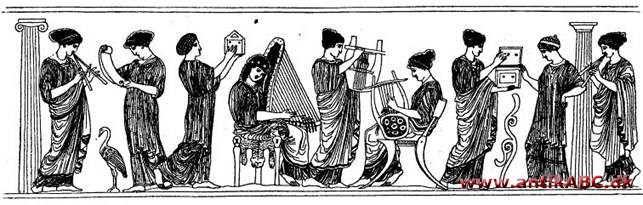 muser (græsk) gudinder for poesi, musik, dans og videnskab