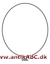oval (latin ægformet) af form som aflang rundkreds