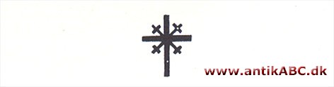Latinsk kors gennem hvis armskæringer er lagt et skråtstillet, ligearmet, korset kors