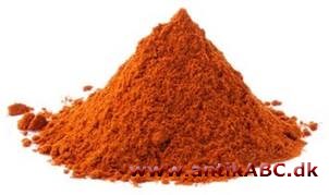 paprikarød farve, som den modne paprikafrugt; intens lys orange