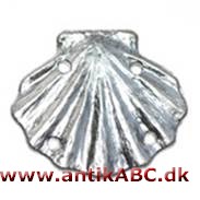 pilgrimsmærke, udleveredes til pilgrimme på valfartssteder i middelalderen; f.eks. i Sankta Compostella: ibsskal