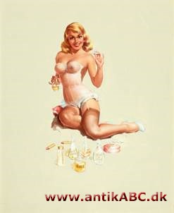 pin-up-girl (engelsk pin up, sætte op med tegnestift og girl, pige) egentlig om billeder trykt og udbredt af den amerikanske hærledelse under 2. verdenskrig