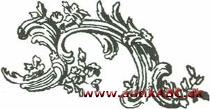 Rocaille: Asymmetrisk, muslingeformet, dekorativt ornament, som rokokoen er opkaldt efter