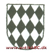 rudet, i rombemønster; i modsætning til: skakbrættavl 