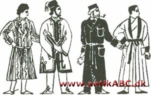 slåbrok (fra plattysk slaaprock, sovefrakke) løst, varmt klædningsstykke til hjemmebrug