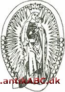 solgisel, solgissel, strålefyldt spidsoval glorie om Mariaskikkelsen