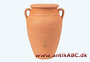 Terrakotta; Uglaseret lertøj, brændt ved lav temperatur.
