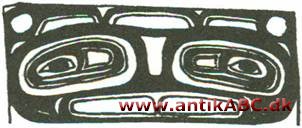 tlinkit-indianere, på Nordamerikas nordvestkyst, med klapmasker, chilkat-tæpper og udskårne trækister