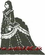 tournure (fransk vending, holdning) en 1870-90 under damekjoler på ryggens nederste del anbragt pude